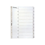 Card index LYRECO A4 1-10 white