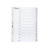 Card index LYRECO A4 1-12 white