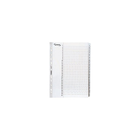 Card index LYRECO A4 1-31 white