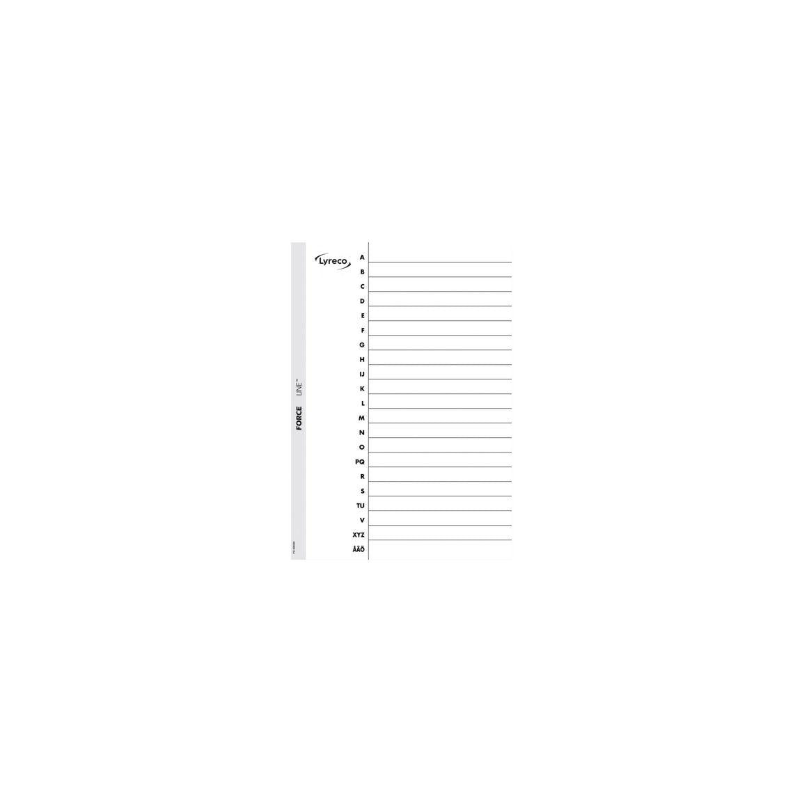 Card index LYRECO A4 A-Z white