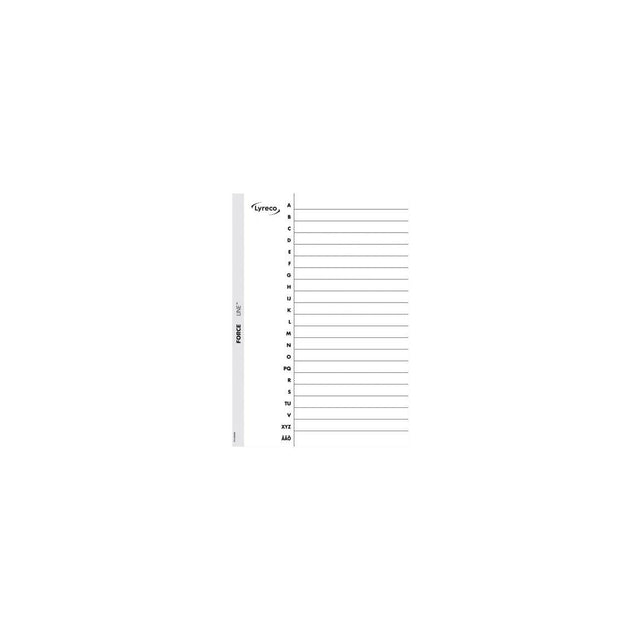Card index LYRECO A4 A-Z white