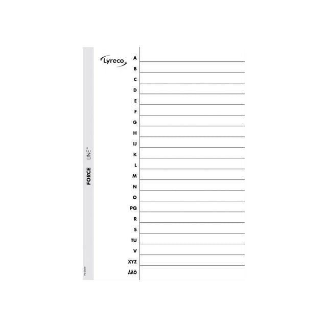 Card index LYRECO A4 A-Z white
