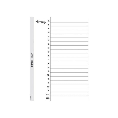 Card index LYRECO A4 A-Z white