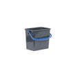 Bucket grey, blue handle 6L