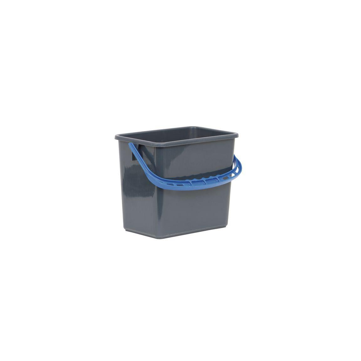 Bucket grey, blue handle 6L