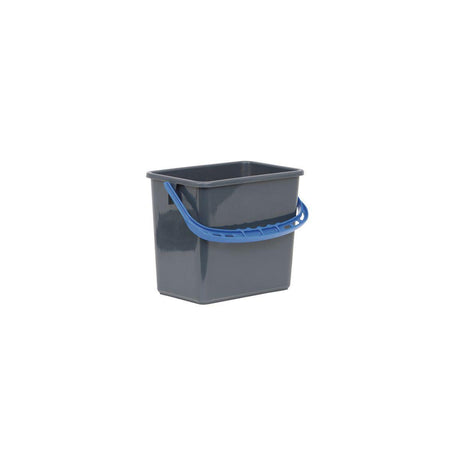 Bucket grey, blue handle 6L