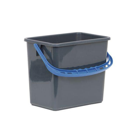 Bucket grey, blue handle 6L
