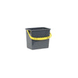 Bucket grey, yellow handle 6L