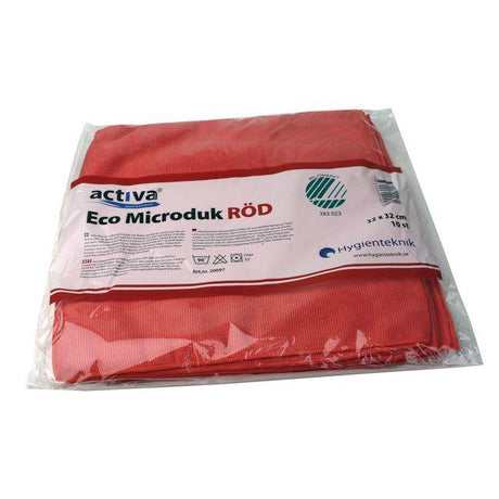 Microfibre cloth ACTIVA ECO 32x32cm red