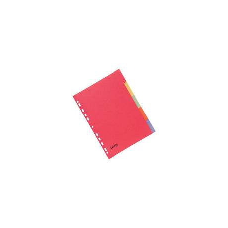 Card index LYRECO A4 5-tab f.colour