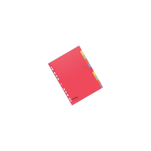 Card index LYRECO A4 10-page f.colour