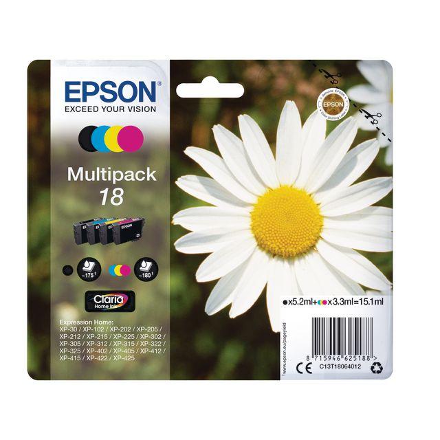 Ink cartridge EPSON C13T18064012 bk/c/m/y