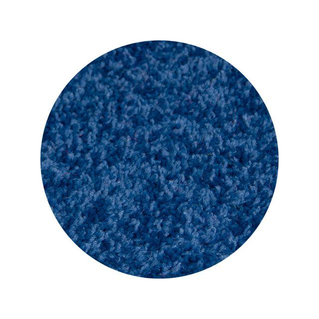 Carpet round 400 cm blue
