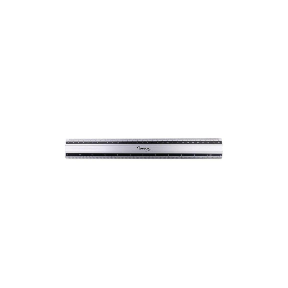 LYRECO aluminium ruler 30cm