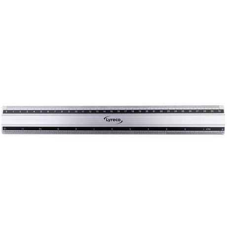 LYRECO aluminium ruler 30cm