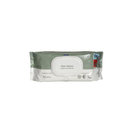 Wet wipe unscented plastic cap 80/pack