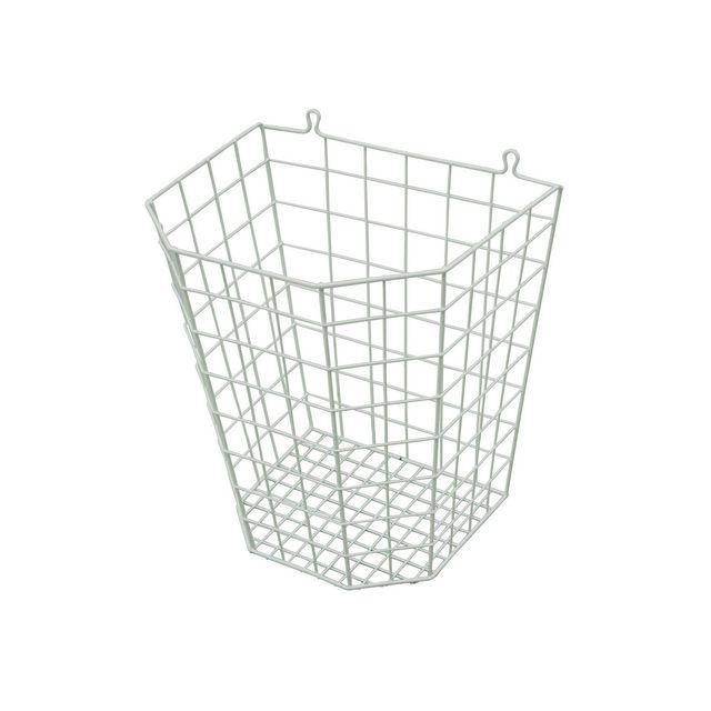 Wastepaper basket plasticised wire 24L white