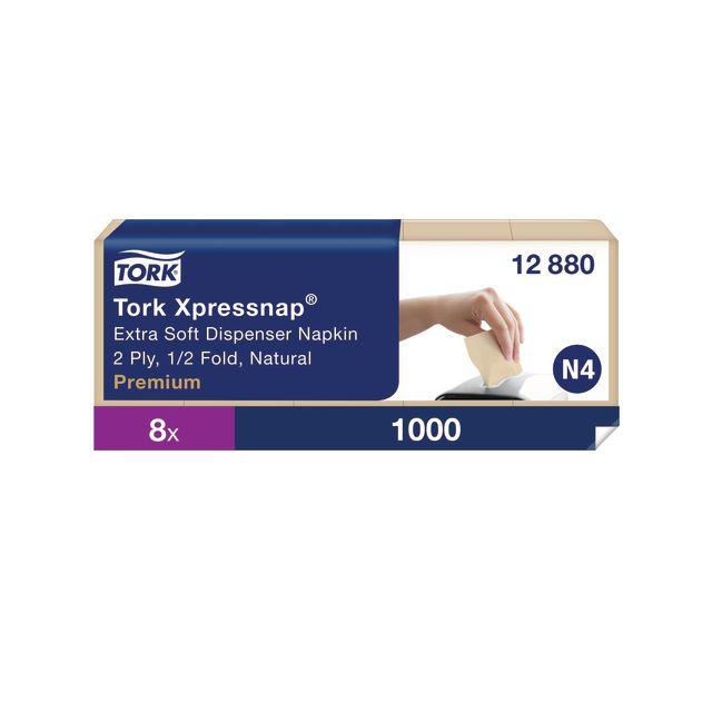 Napkin TORK Pre N4 2-ply natural 1000/pc