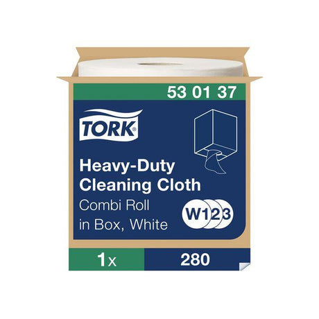 Cleaning cloth TORK W4 Heavy duty white 280/pack