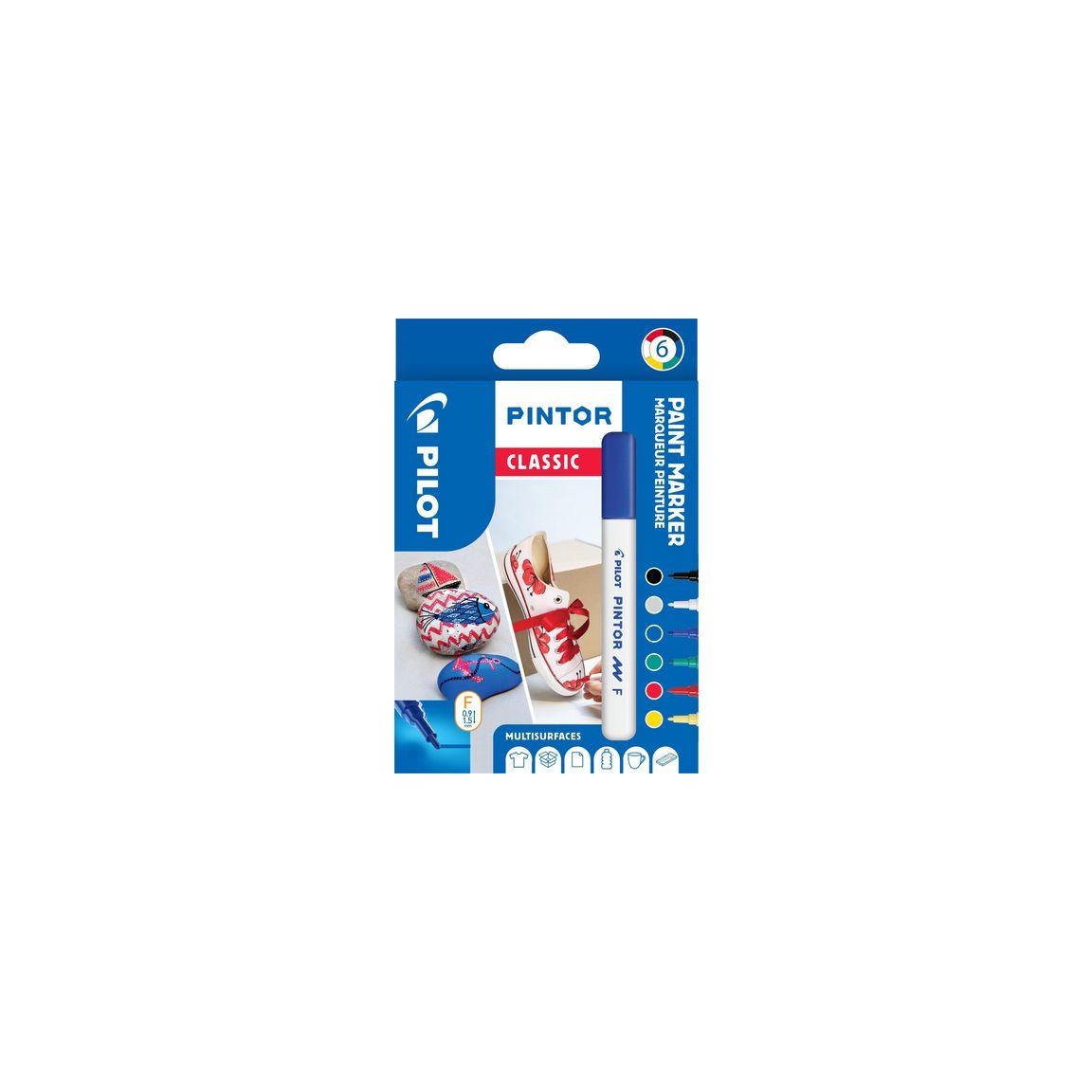 Marking pen PILOT Pintor F 6 colours/pack