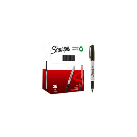 Labelling pen SHARPIE F black 32+4/pack