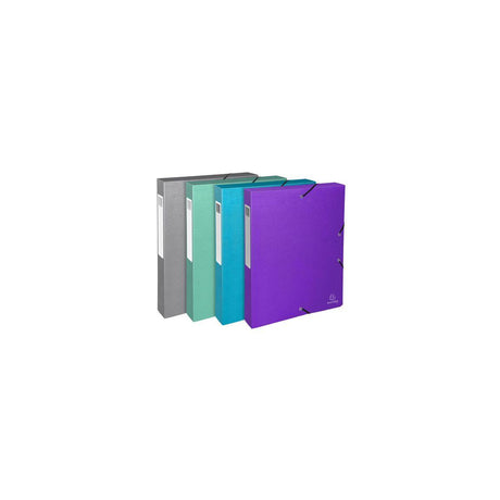 Box folder EXACOMPTA 40mm TEKSTO black. FP/4