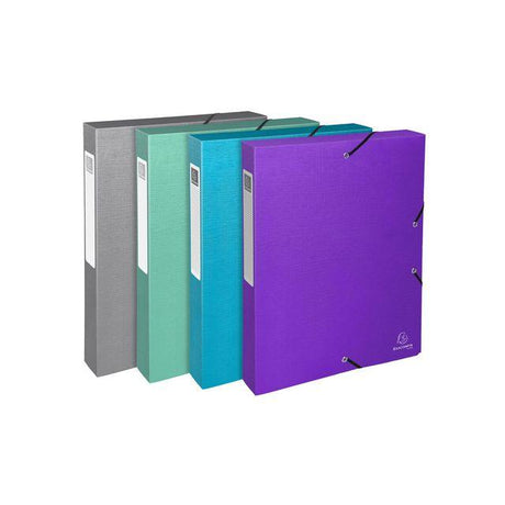 Box folder EXACOMPTA 40mm TEKSTO black. FP/4