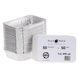 Aluminium mould incl. lid 890ml 50/pack