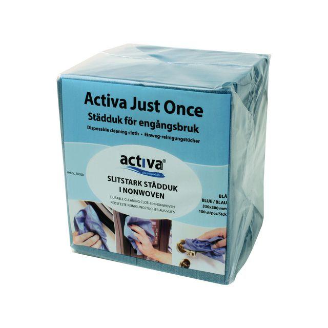 Cleaning cloth JustOnce disposable blue 100/pack