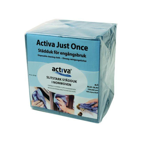 Cleaning cloth JustOnce disposable blue 100/pack