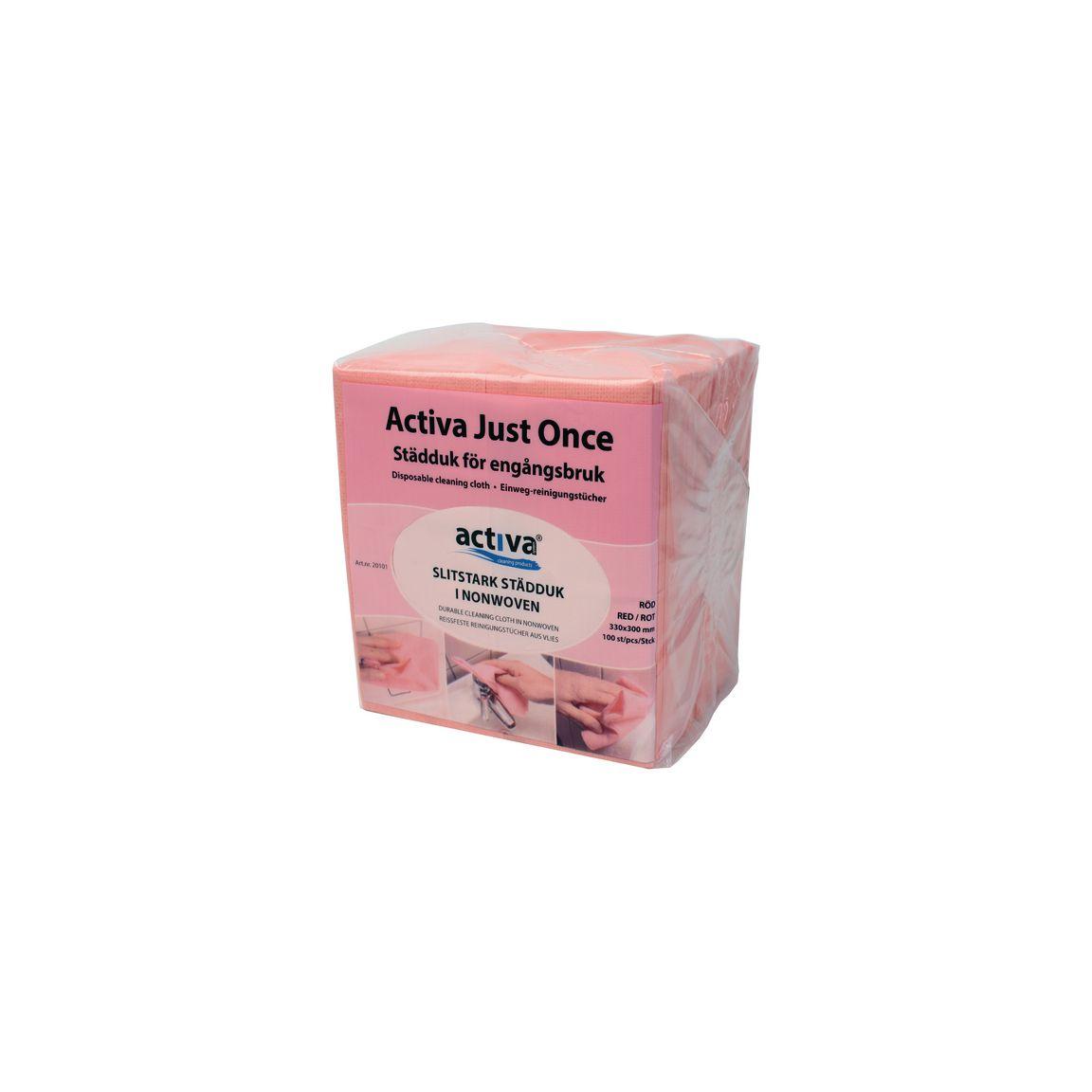 Cleaning cloth JustOnce disposable red 100/pack