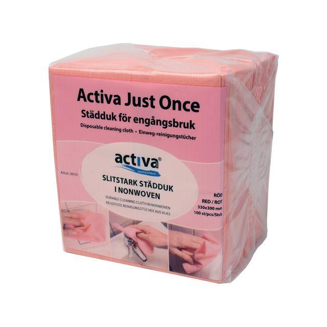 Cleaning cloth JustOnce disposable red 100/pack