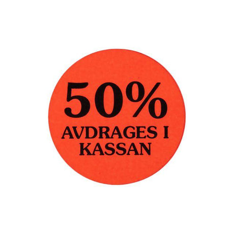 Label 50% deducted at the till 2000/RL