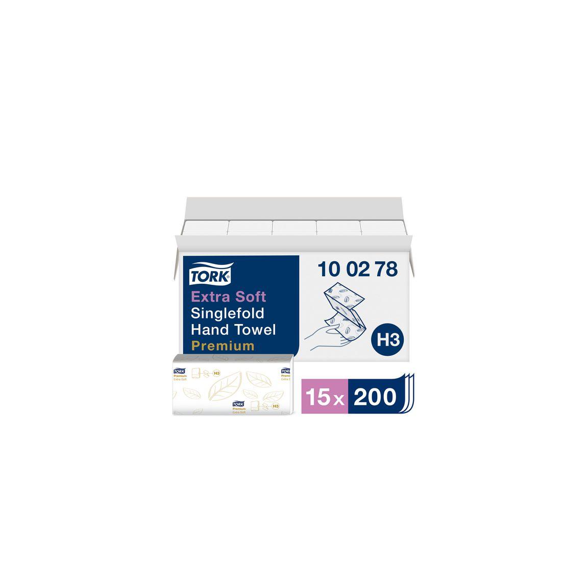 Towel TORK Pre H3 2-ply white 3000/pc