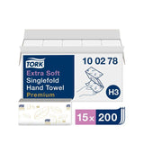Towel TORK Pre H3 2-ply white 3000/pc