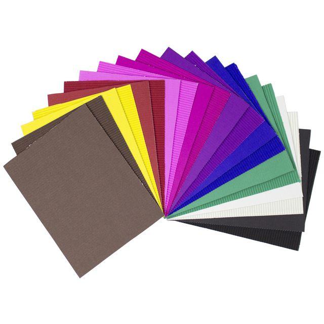 Corrugated cardboard 50x70cm 1 sheet x 10 colours