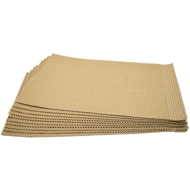 Corrugated cardboard 50 x 70 cm Natural 10 sheets/pc
