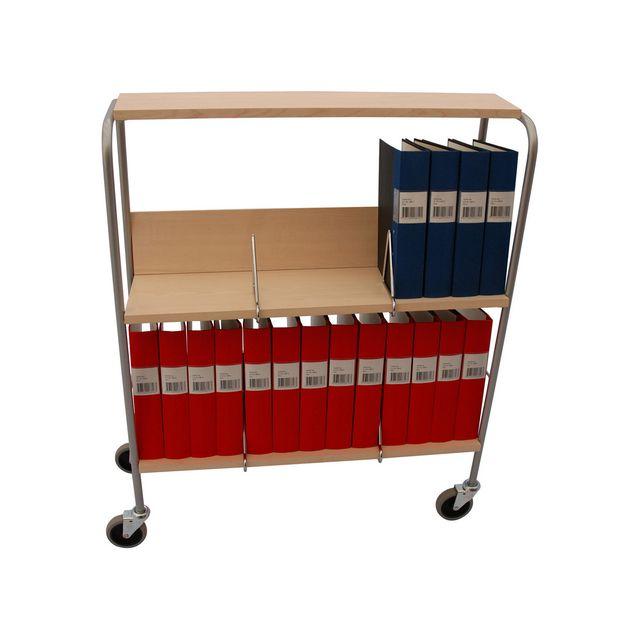 File trolley 2 shelves 100,6x86x34cm birch