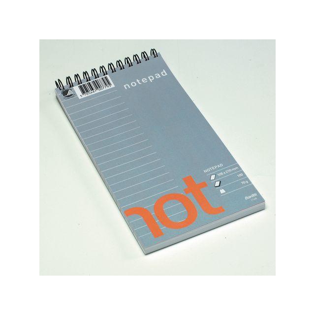 Spiral block 105x210mm 100 sheets line.