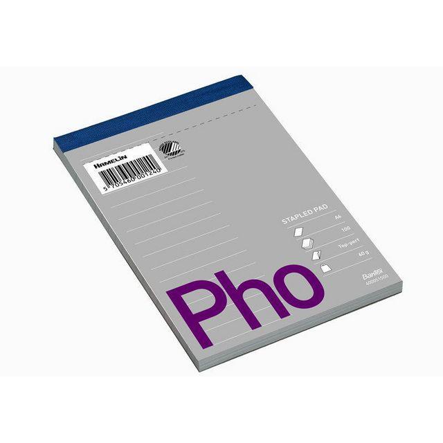 Telephone pad BANTEX A6 100 sheets line