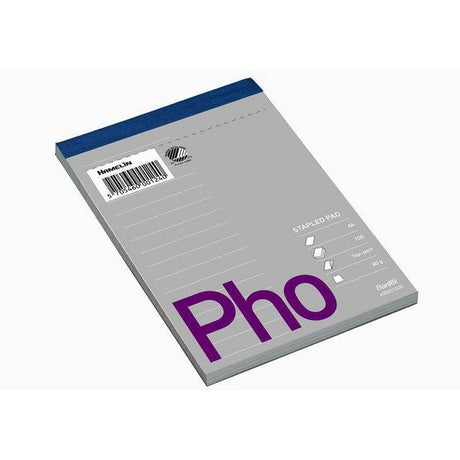 Telephone pad BANTEX A6 100 sheets line