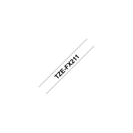 Tape BROTHER TZEFX211 6mm black on white