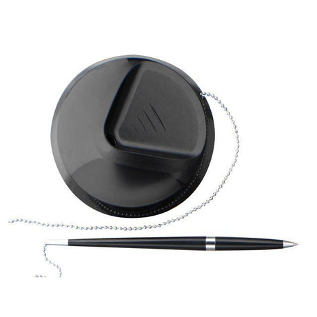 Ballpoint pen with holder/chain black