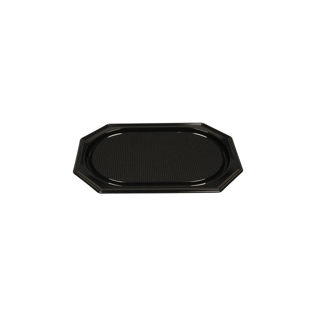 Serv. tray plastic black PS 36x54cm 10/pc