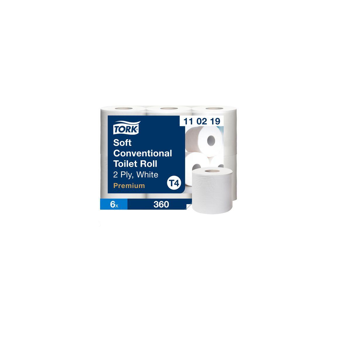 Toilet paper TORK Pre T4 2-ply white 6/pc