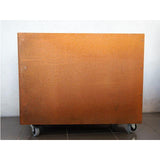 L-shaped pot with corten base 45x75x55cm