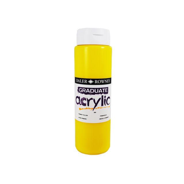 Acrylic paint 500 ml primary yellow