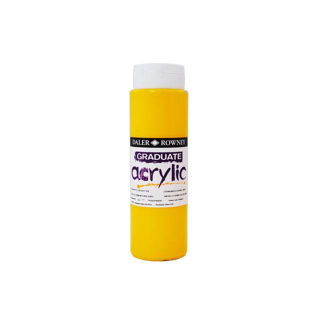 Acrylic paint 500 ml bright yellow
