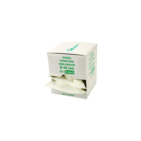 Round wipe NW sterile 5-p 50mm 50/fp