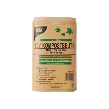 Compost bag PURE 10L brown 50/pack